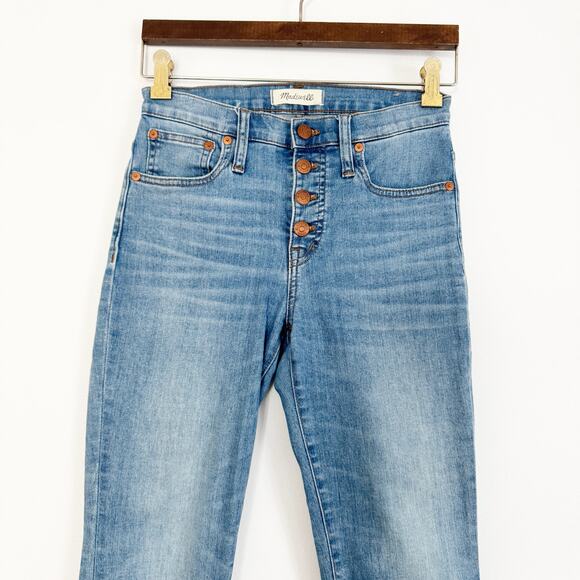 MADEWELL Cali Demi Boot Button Fly Jeans 25 Petite - Picture 5 of 11